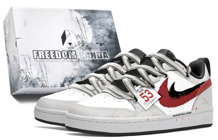 Nike Nike Court Borough Low 2 Slip Resistant Abrasion Resistant Low top Skateboard Shoes GS Red White