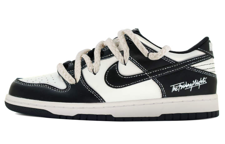 Nike Nike Dunk Abrasion Resistant Low top Skateboard Shoes Unisex Black Beige