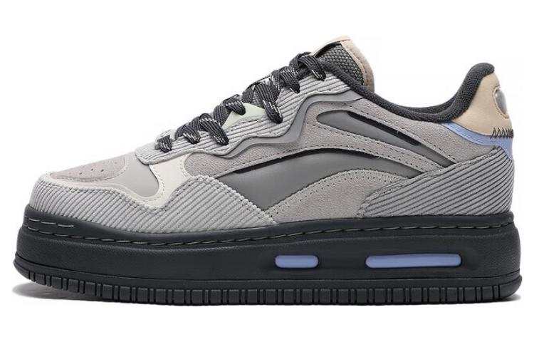 Li-Ning Li Ning Future C1 Abrasion Resistant Breathable Abrasion Resistant Breathable Low top Skateboard Shoes Women's Gray