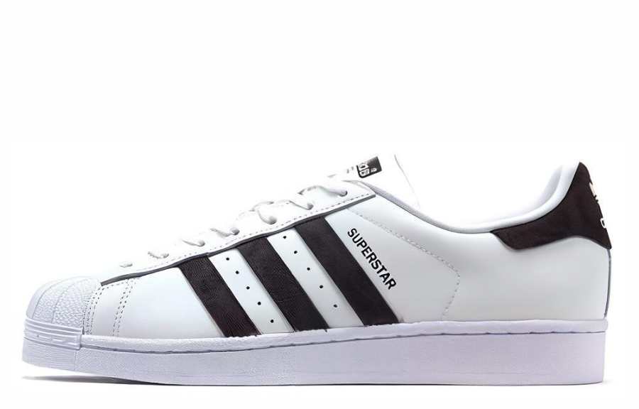 Adidas Originals Superstar Abrasion Resistant Abrasion Resistant Low top Skateboard Shoes Men's Black White