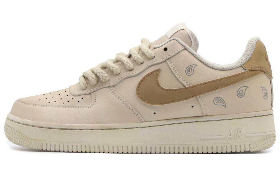 Nike Nike Air Force 1 Low Slip Resistant Abrasion Resistant Low top Skateboard Shoes Women's Brown
