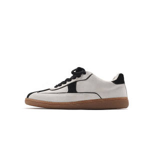 FANGSANHUO Cow Split Leather Coverage Breathable Low top Skateboard Shoes Unisex Gray