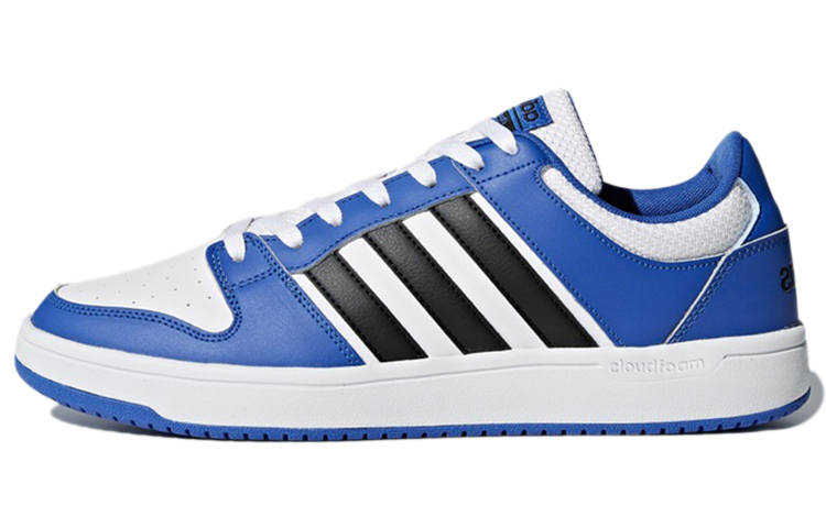 Adidas Adidas Cloudfoam BB Hoops 1.0 Synthetic Leather Lace Up Cushioning Abrasion Resistant Lightweight Low top