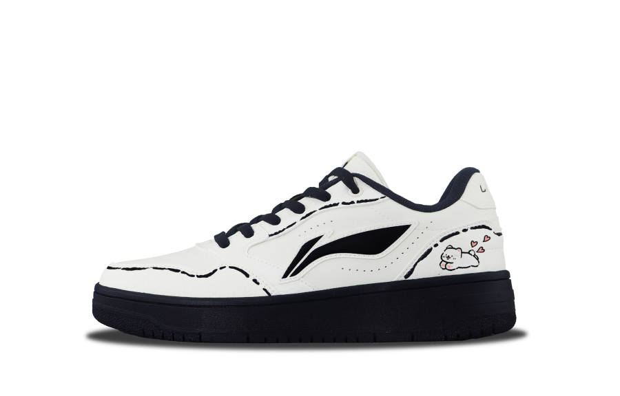 Li-Ning Li Ning Skyrim Slip Resistant Abrasion Resistant Low top Skateboard Shoes Unisex Ecru