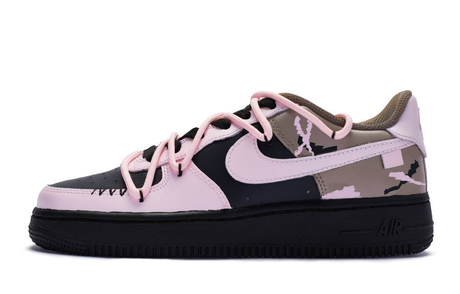 Nike Nike Air Force 1 811 Manufacturing Slip Resistant Low top Skateboard Shoes Women's Black Gray Pink