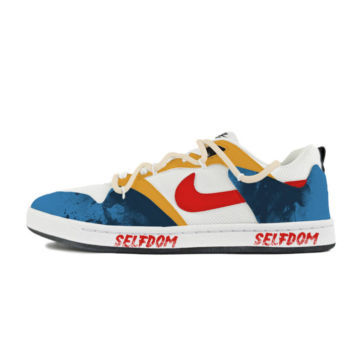 Nike Nike SB Alleyoop Abrasion Resistant Low top Skateboard Shoes Men's White Blue Orange