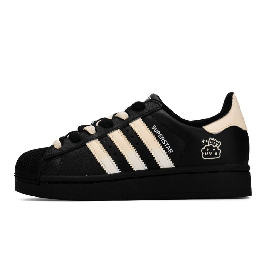 Adidas Originals Superstar 2 Bubble Milk Foam Leather Abrasion Resistant Low top Skateboard Shoes Unisex Ecru