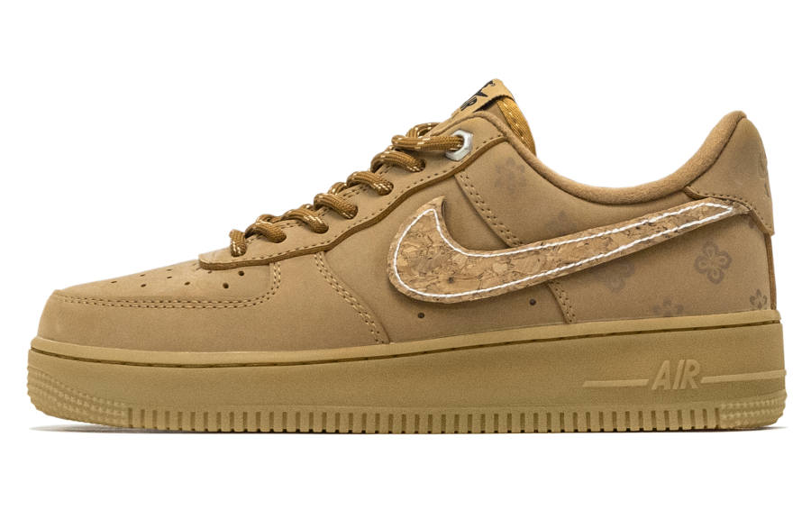 Nike Nike Air Force 1 MVMOM Rainbow Leather Low top Skateboard Shoes Women's Wheat