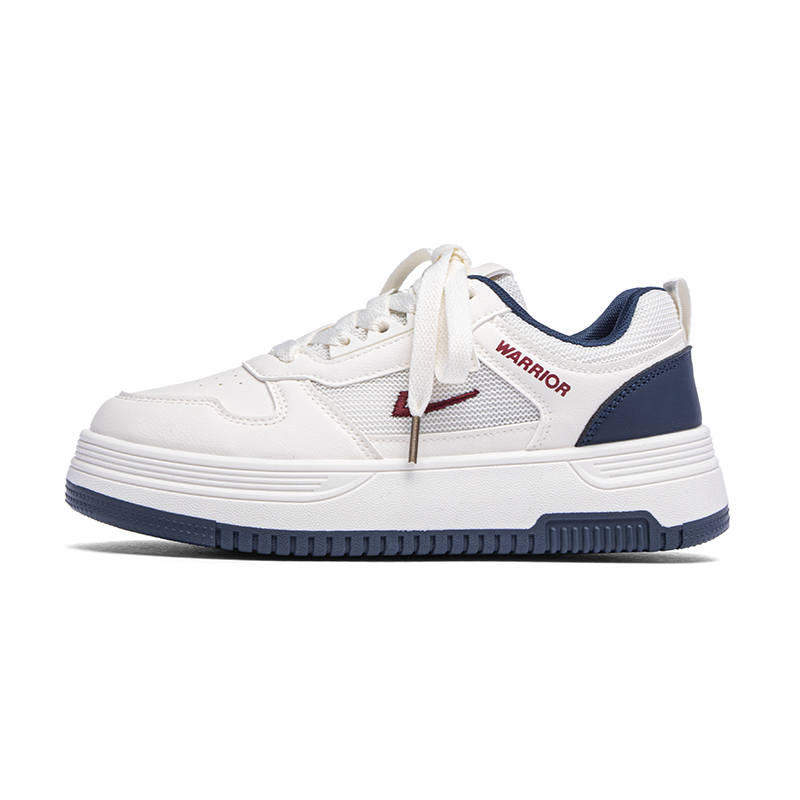 Warrior Abrasion Resistant Breathable Low top Skateboard Shoes Unisex Beige Dark Blue Red