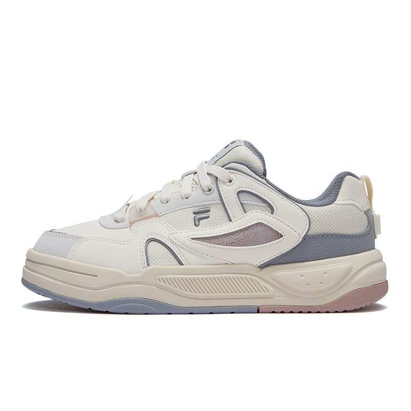 FILA FUSION BANK II Slip Resistant Low top Skateboard Shoes Women's White Gray