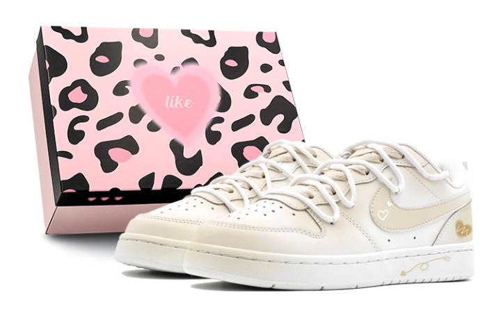 Nike Nike Court Borough 2 Low top Skateboard Shoes Women's White Brown