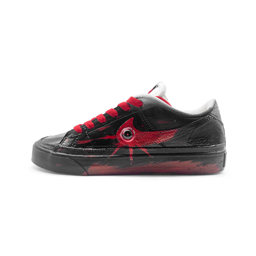Nike Nike Court Legacy Crimson Eye Abrasion Resistant Low top Skateboard Shoes Unisex Black Red