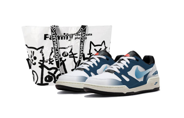 Nike Nike Full Force Skateboard Shoes Unisex Low Top Blue White