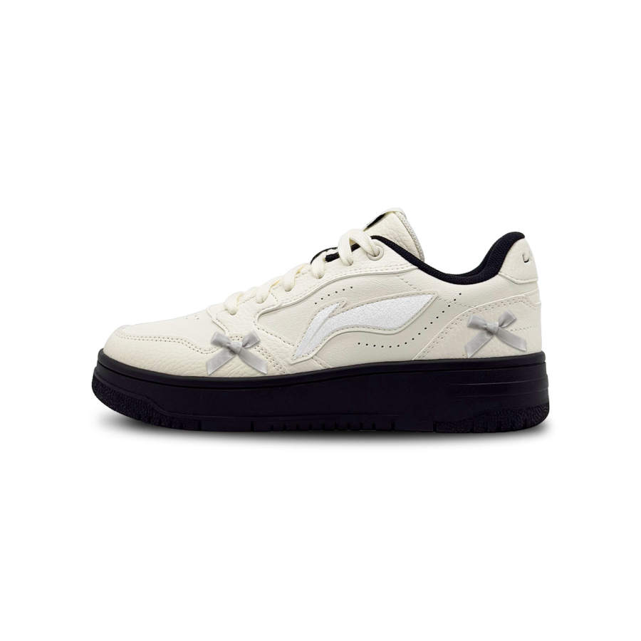 Li-Ning Li Ning Tianji Soft Slip Resistant Abrasion Resistant Low top Skateboard Shoes Women's Silver
