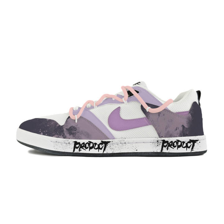 Nike Nike SB Alleyoop Abrasion Resistant Low top Skateboard Shoes Men's White Black Purple