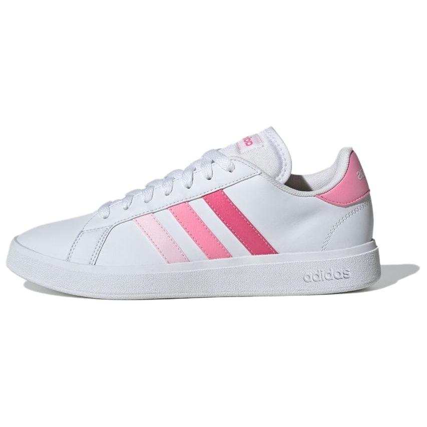 Adidas Adidas Grand Court Base 2.0 Slip Resistant Abrasion Resistant Low top Skateboard Shoes Women's White Pink