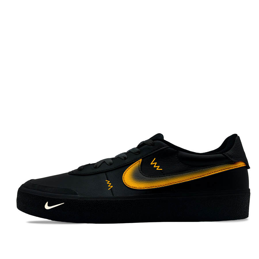 Nike Nike Court Shot Mist Slip Resistant Cushioning Low top Skateboard Shoes Men's Black Yellow