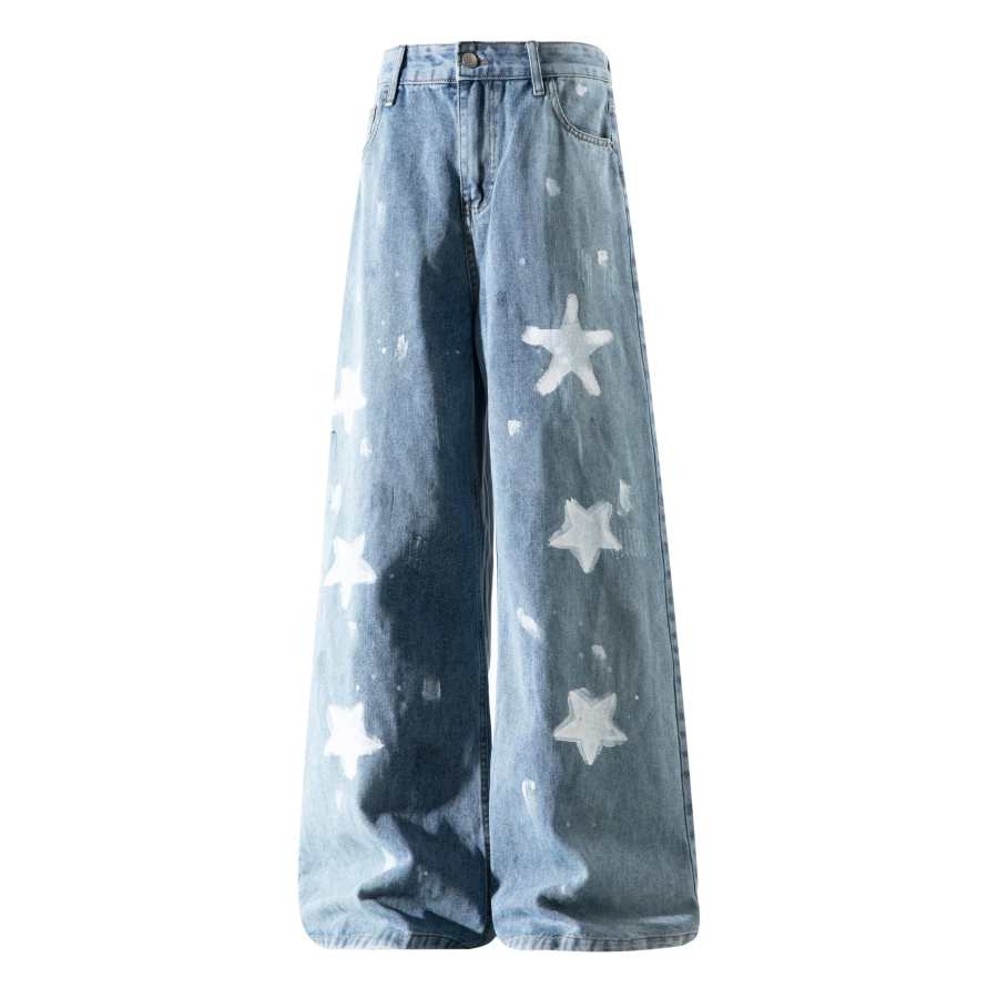 GWAF Jeans Unisex Blue Moderate Straight Fit Pants