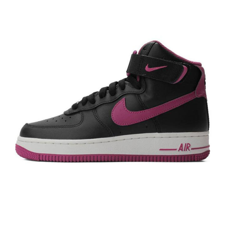 Nike Nike Air Force 1 Slip Resistant Abrasion Resistant High top Skateboard Shoes Women's Black Purple
