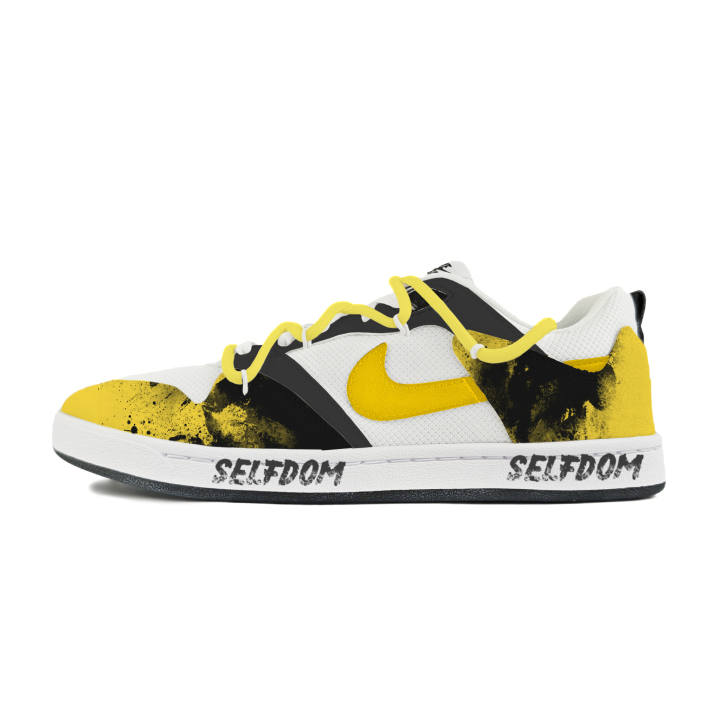 Nike Nike SB Alleyoop Abrasion Resistant Low top Skateboard Shoes Men's White Black Yellow