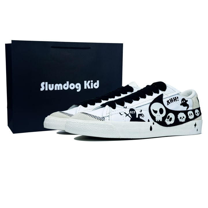 Nike Nike Blazer Slip Resistant, Abrasion Resistant, Lightweight Low top Skateboard Shoes Women's Black White