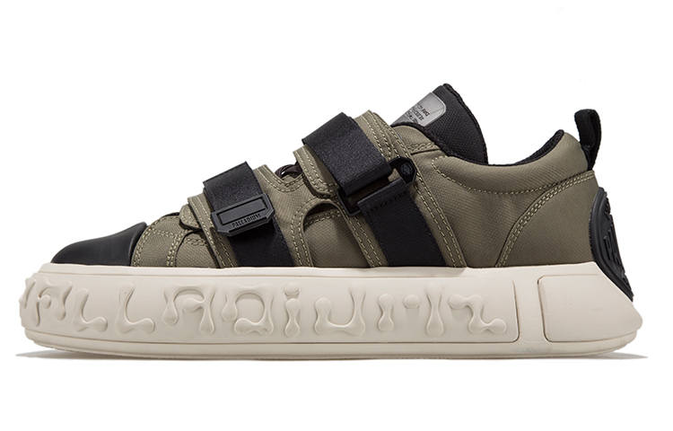 Palladium Skate Low top Skateboard Shoes Men's Leek Green Gray White