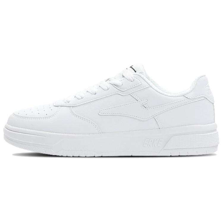 Erke Non slip Lightweight Low top Skateboard Shoes Men's Erke White