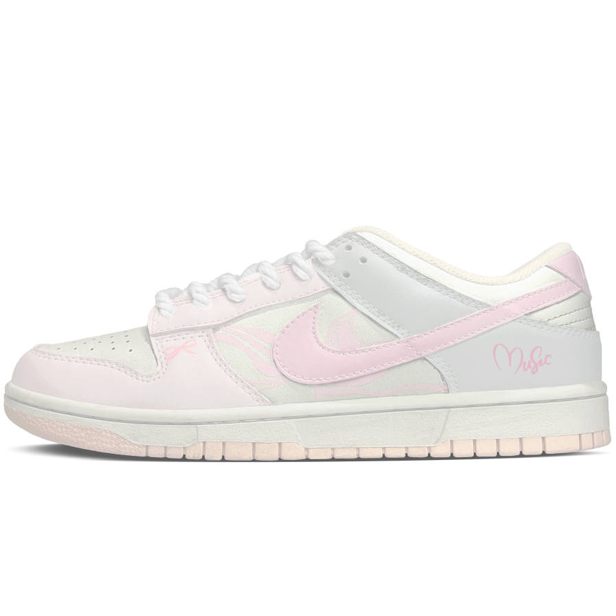 Nike Nike Dunk Abrasion Resistant Abrasion Resistant Low top Skateboard Shoes Women's Gray Pink