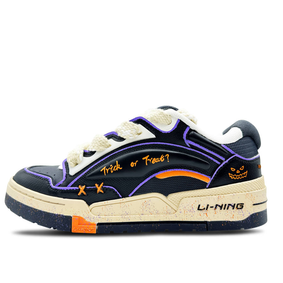 Li-Ning Li Ning Journey V2 Abrasion Resistant Slip Resistant Low top Skateboard Shoes Men's Black Orange Purple