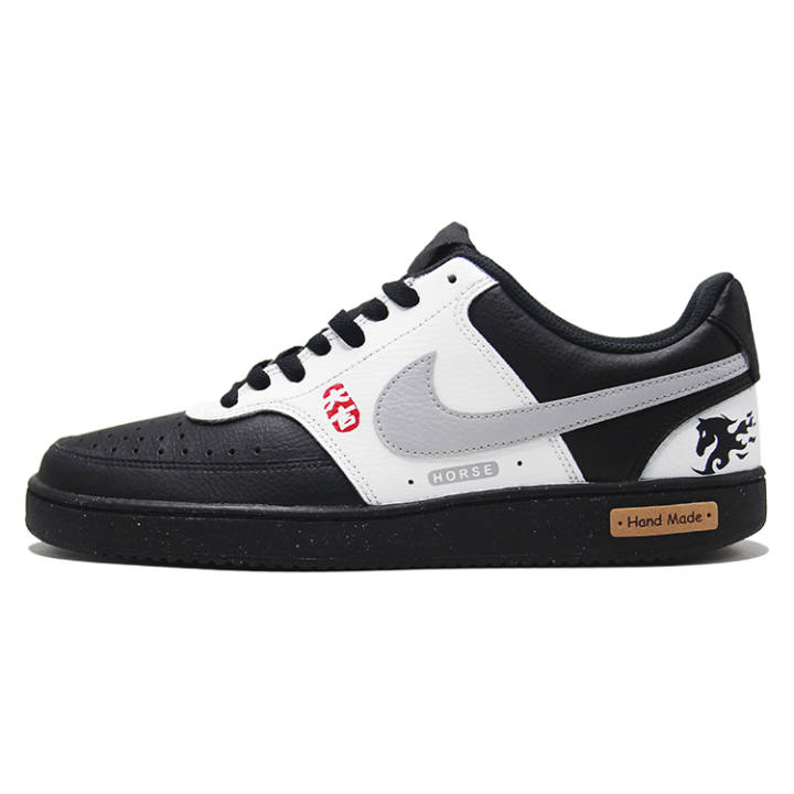 Nike Nike Court Vision Skateboard Shoes Unisex Low Top Black/White