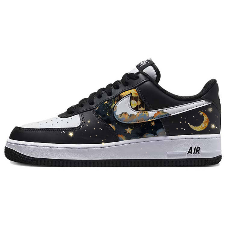Nike Nike Air Force 1 Dreamy Galaxy, Wish Moon Low top Skateboard Shoes Unisex Black