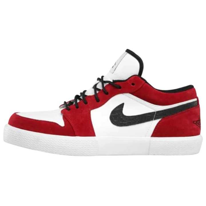 Jordan Jordan Air Jordan 1 Low top Skateboard Shoes Men's White Red