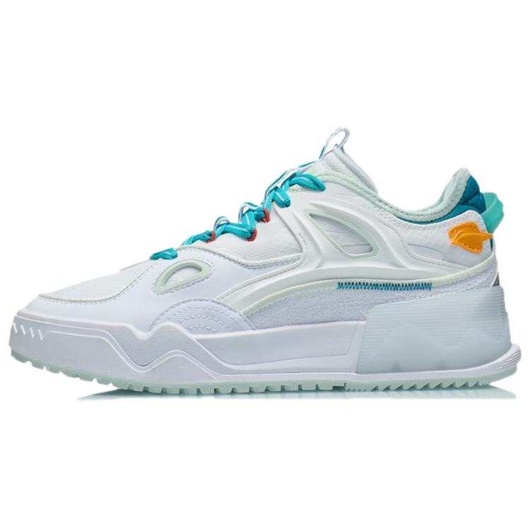 Li-Ning Li Ning CF FlashStar Cushioning Lightweight Slip Resistant Breathable Low top Skateboard Shoes Women's White Blue
