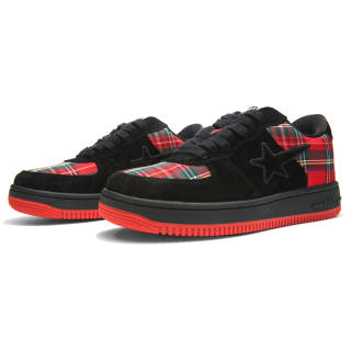 EKM Slip Resistant, Abrasion Resistant, Height Increasing Low top Skateboard Shoes Unisex Red Black