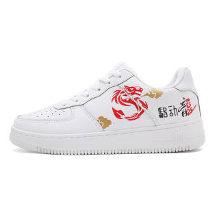 LUODONG Lightweight Cushioning Lightweight Cushioning Low top Skateboard Shoes Unisex White