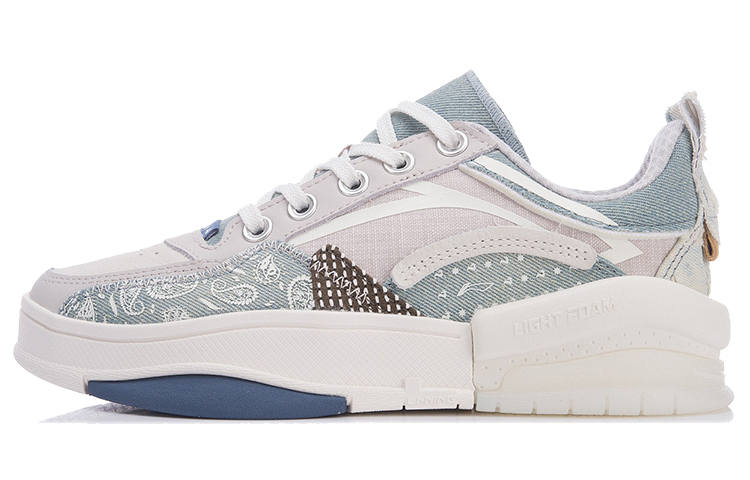 Li-Ning Li Ning Wave Zen Low top Skateboard Shoes Women's Gray Blue