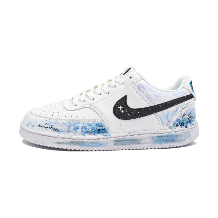 Nike Nike Court Vision Skateboard Shoes Unisex Low Top Light Blue