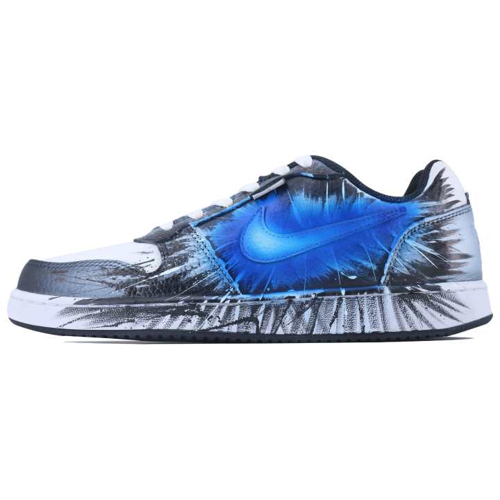 Nike Nike EBERNON Dark Tide Low top Skateboard Shoes Men's White Blue Black