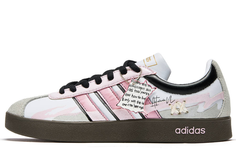 Adidas Adidas CARD Freedom Panda, Alice Slip Resistant Slip Resistant Low top Skateboard Shoes Unisex Pink Gray