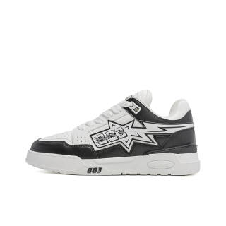 883 STAR Dance Shoes Pu Non Slip And Waterproof Abrasion Resistant Low top Skateboard Shoes Unisex Black White