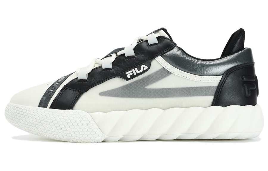 FILA Campo Cushioning Low top Skateboard Shoes Men's Coconut Pulp White Black