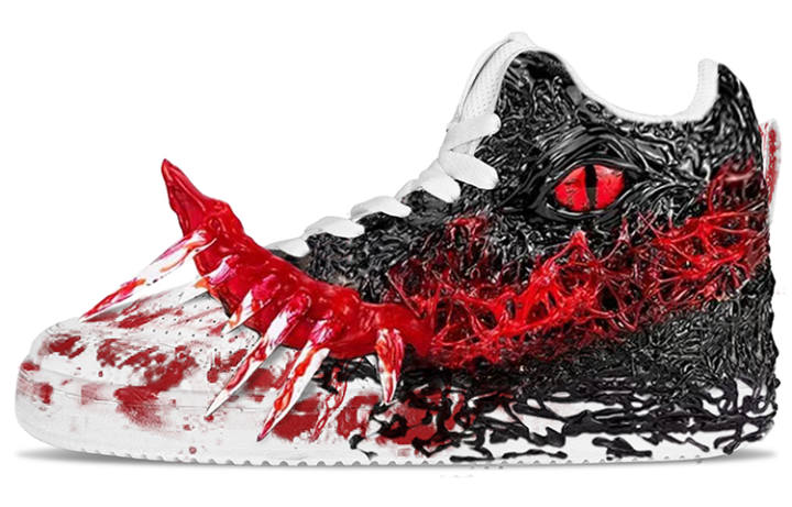 Nike Nike Mid top Skateboard Shoes Men's Black Red