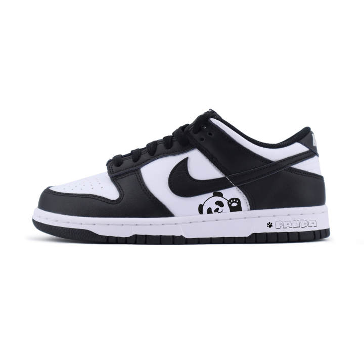 Nike Nike Dunk Cute, Panda Slip Resistant Abrasion Resistant Low top Skateboard Shoes Unisex Black White