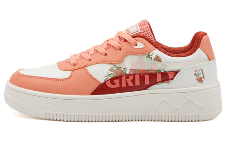 361° Fairy Comfortable Slip Resistant Balance Lightweight Low top Skateboard Shoes Women's Pink Orange