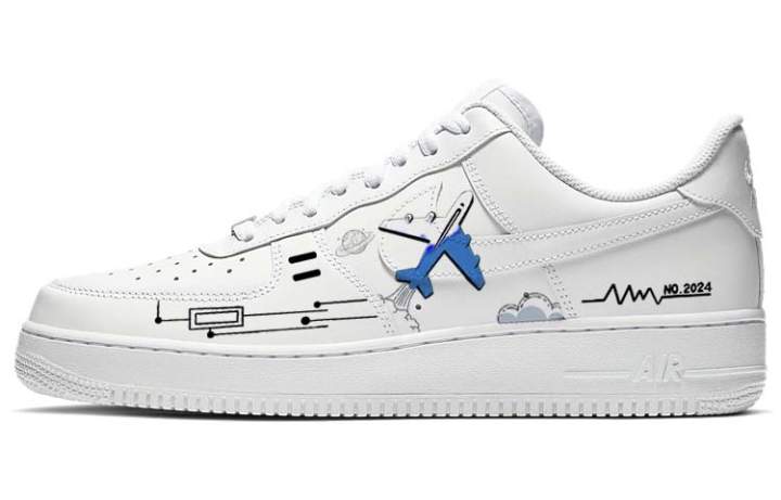 Nike Nike Air Force 1 Skateboard Shoes Women's Low Top White/Blue