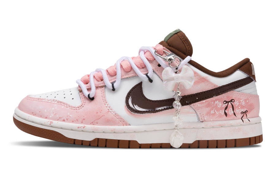 Nike Nike Dunk Heart Stopping Slip Resistant Abrasion Resistant Low top Skateboard Shoes Unisex Pink