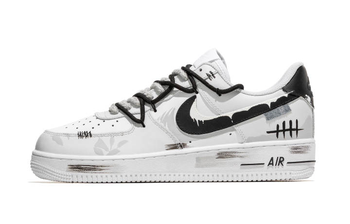Nike Nike Air Force 1 Crazy Creation, Snowfall And Simple Joy Slip Resistant Abrasion Resistant Low top Skateboard Shoes