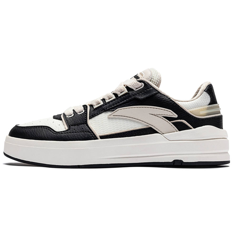 Anta Street Lite Slip Resistant, Abrasion Resistant, Lightweight Low top Skateboard Shoes Women's Black White Gray