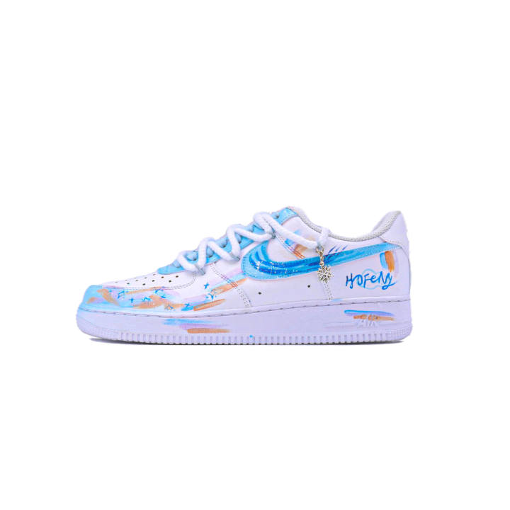 Nike Nike Air Force 1 Low top Skateboard Shoes Unisex Blue White