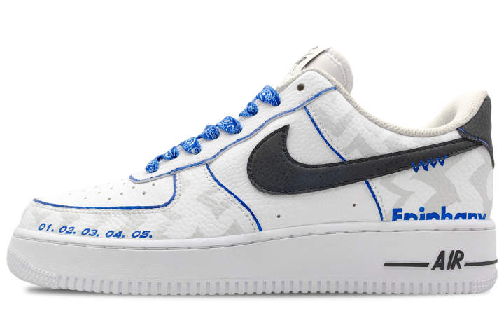 Nike Nike Air Force 1 Slip Resistant Abrasion Resistant Low top Skateboard Shoes Unisex White Black